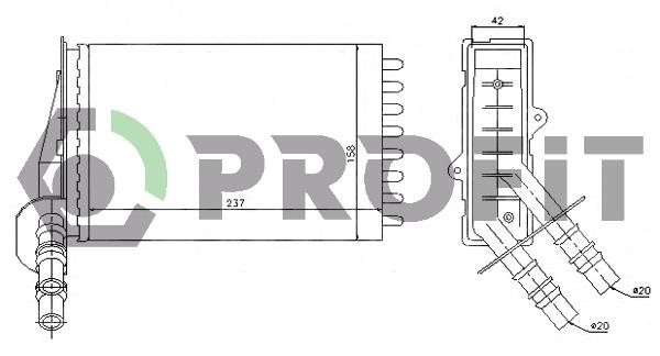 Profit PR 0540N7 Heat exchanger, interior heating PR0540N7