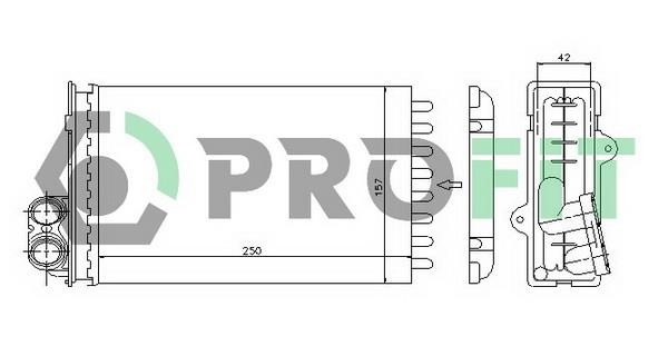 Profit PR 5538N1 Heat exchanger, interior heating PR5538N1