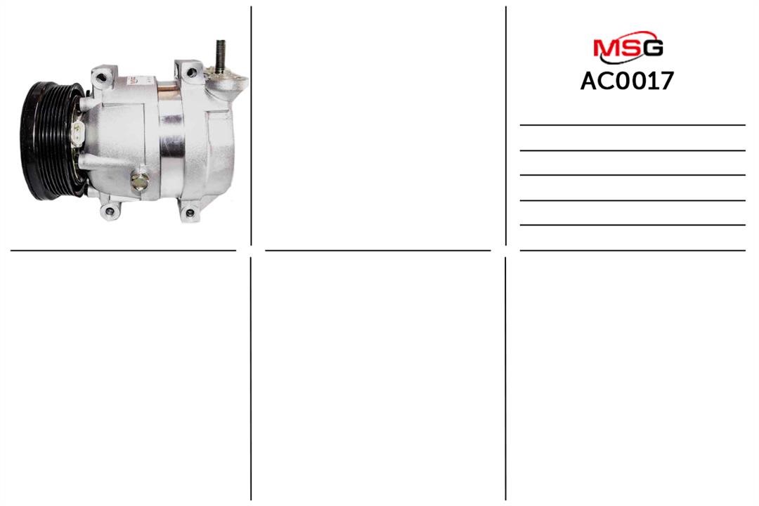 MSG AC0017 Compressor, air conditioning AC0017