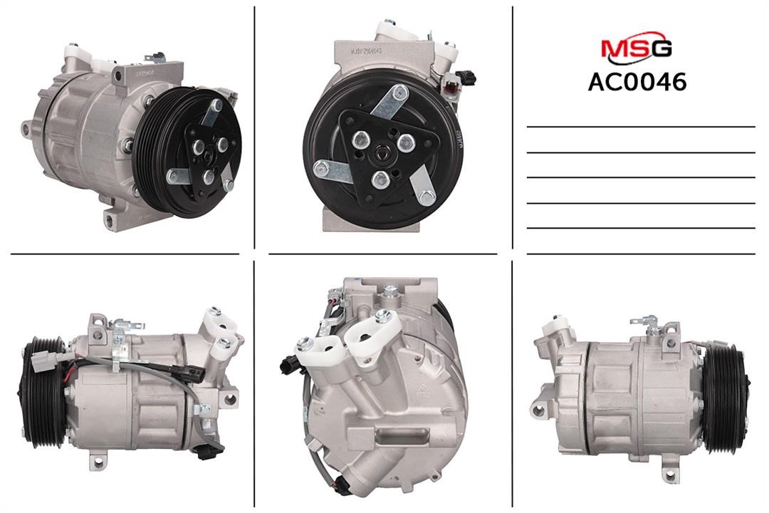 MSG AC0046 Compressor, air conditioning AC0046