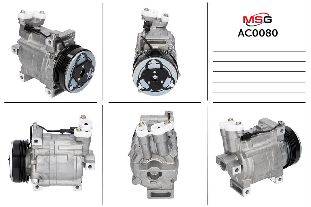 MSG AC0080 Compressor, air conditioning AC0080 AC0080 MSG Compressor, air conditioning