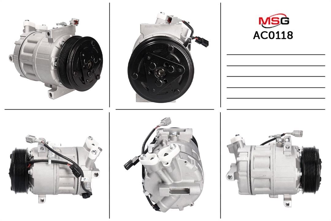 MSG AC0118 Compressor, air conditioning AC0118