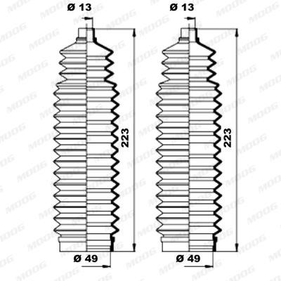 Moog K150192 Bellow kit, steering K150192