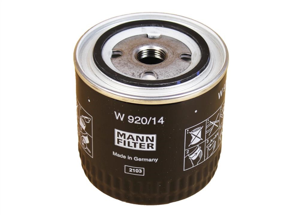 Mann-Filter W 920/14 Oil Filter W92014