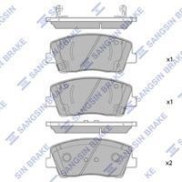 Brake pad kit KIA Stinger (Kia Stinger): SP1882 Sangsin Front disc brake pads, set