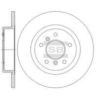 Sangsin SD4252 Rear brake disc, non-ventilated SD4252