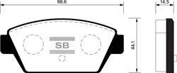 Sangsin SP1514 Rear disc brake pads, set SP1514