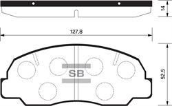 Sangsin SP1417 Front disc brake pads, set SP1417