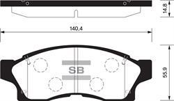Sangsin SP1465 Front disc brake pads, set SP1465