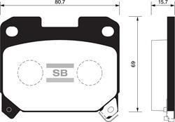 Sangsin SP1468 Rear disc brake pads, set SP1468