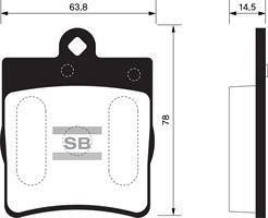 Sangsin SP1089 Rear disc brake pads, set SP1089