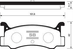 Sangsin SP1215 Rear disc brake pads, set SP1215
