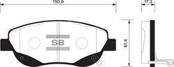 Sangsin SP1577 Front disc brake pads, set SP1577
