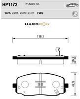 Sangsin HP1172 Front disc brake pads, set HP1172