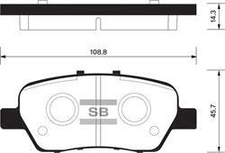 Sangsin SP2104 Rear disc brake pads, set SP2104