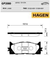 Sangsin GP2080 Front disc brake pads, set GP2080