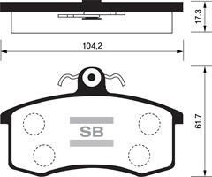 Sangsin SP1165 Front disc brake pads, set SP1165
