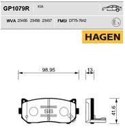 Sangsin GP1079R Rear disc brake pads, set GP1079R