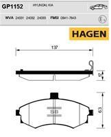 Sangsin GP1152 Front disc brake pads, set GP1152