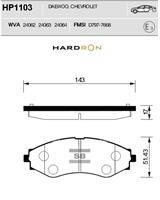 Sangsin HP1103 Front disc brake pads, set HP1103