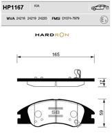 Sangsin HP1167 Front disc brake pads, set HP1167