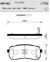 Sangsin HP1192 Rear disc brake pads, set HP1192