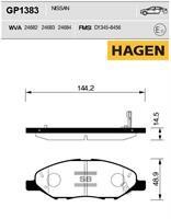 Sangsin GP1383 Front disc brake pads, set GP1383