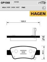 Sangsin GP1568 Rear disc brake pads, set GP1568