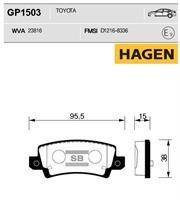 Sangsin GP1503 Rear disc brake pads, set GP1503