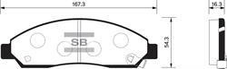 Sangsin SP1408 Front disc brake pads, set SP1408
