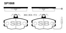 Sangsin SP1668 Front disc brake pads, set SP1668