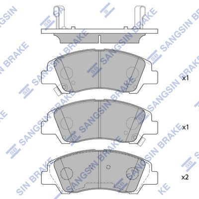SP1719 Sangsin Front disc brake pads, set