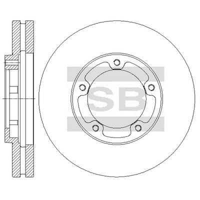 Sangsin SD4323 Front brake disc ventilated SD4323