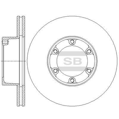 Sangsin SD4411 Front brake disc ventilated SD4411
