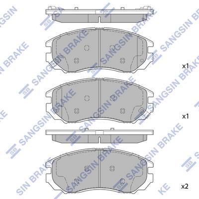 Sangsin SP1723 Front disc brake pads, set SP1723