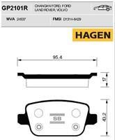 Sangsin GP2101R Rear disc brake pads, set GP2101R