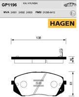 Sangsin GP1196 Front disc brake pads, set GP1196