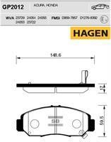 Sangsin GP2012 Front disc brake pads, set GP2012