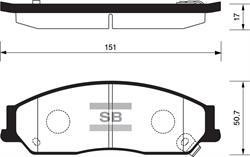 Sangsin SP1235 Front disc brake pads, set SP1235