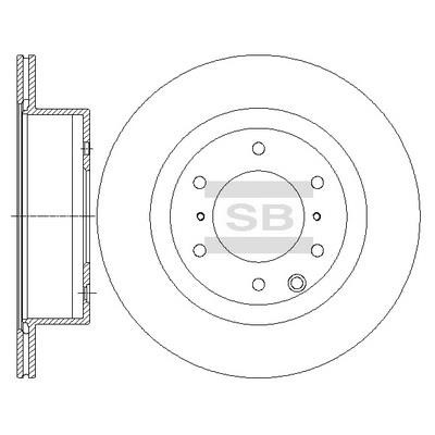 Sangsin SD4248 Rear ventilated brake disc SD4248