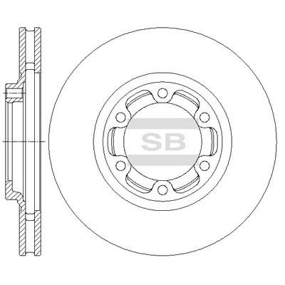 Sangsin SD4316 Front brake disc ventilated SD4316