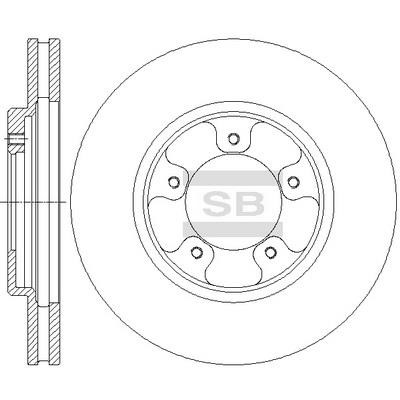 Sangsin SD4618 Front brake disc ventilated SD4618