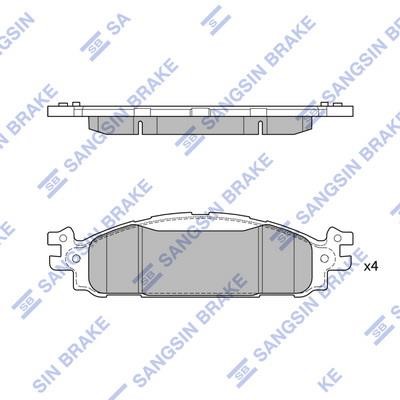 Sangsin SP1711 Front disc brake pads, set SP1711