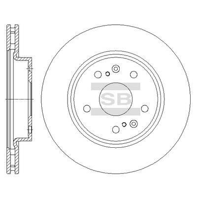 Sangsin SD4810 Front brake disc ventilated SD4810