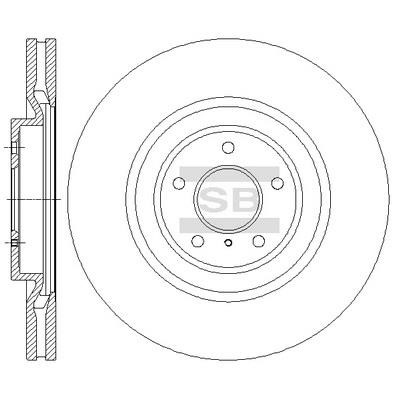 Sangsin SD4228 Front brake disc ventilated SD4228