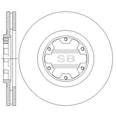 Sangsin SD4230 Front brake disc ventilated SD4230