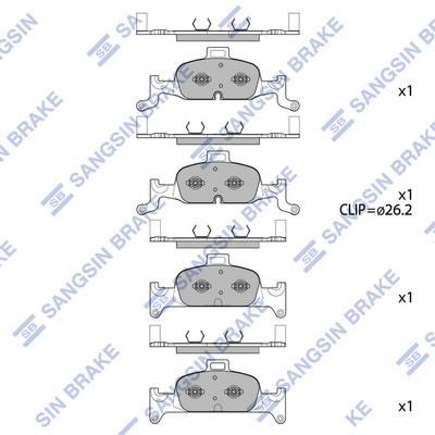 Sangsin SP4111 Front disc brake pads, set SP4111