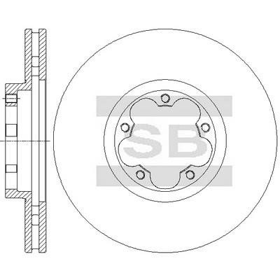 Sangsin SD5312 Front brake disc ventilated SD5312