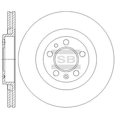 Sangsin SD5403 Front brake disc ventilated SD5403