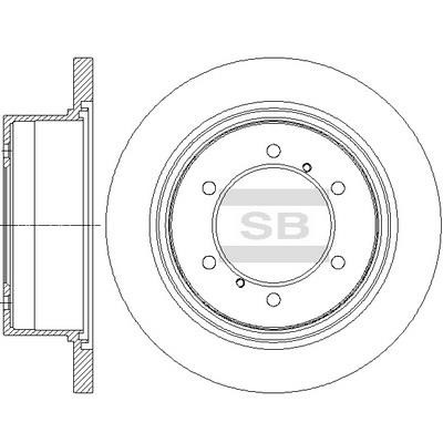 Sangsin SD4335 Rear brake disc, non-ventilated SD4335